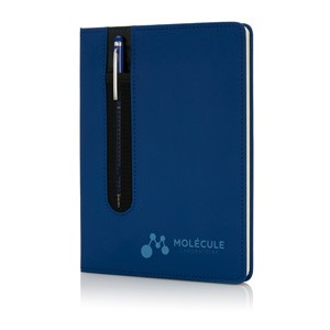 A5 Notizbuch mit Stylus-Stift blau