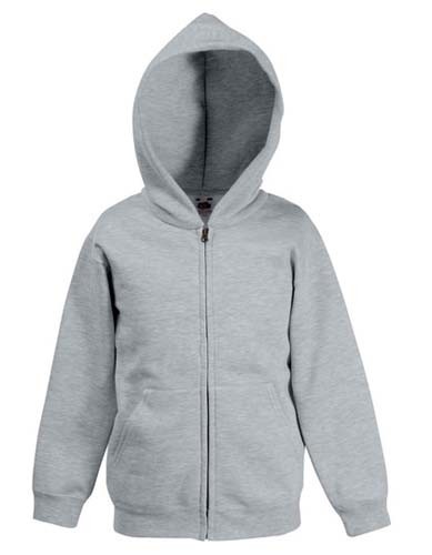 Classic Hooded Sweat Jacket Kids_Heather-Grey