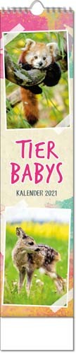 Streifenkalender deutsch TIERBABYS mit Wire-O