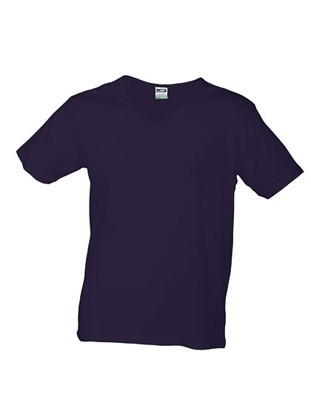  Men`s Slim Fit V-T Aubergine