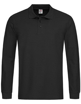 Long Sleeve Polo Black-Opal