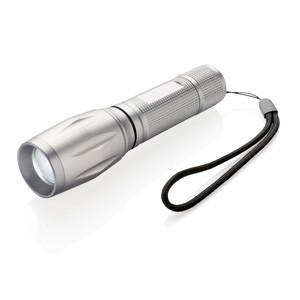 Taschenlampe mit COB silber