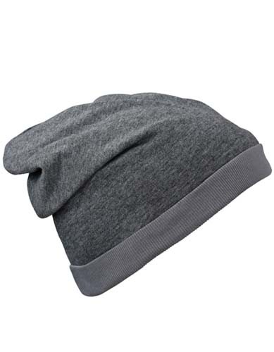Heather Summer Beanie_Black-Melange_Dark-Grey