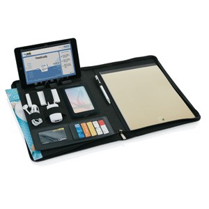 Deluxe Tech Portfolio mit Reißverschluß schwarz