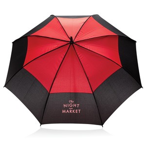 27" Duo Color Storm-Proof Schirm rot