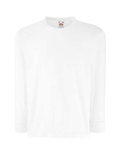  Kids Valueweight Long Sleeve T_White