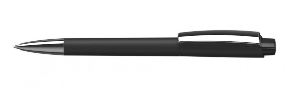 Kugelschreiber Zeno gloss Mmn softtouch schwarz/schwarz