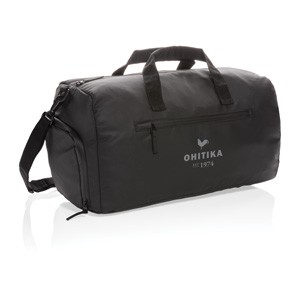 Schwarze Wochenendtasche, PVC-frei