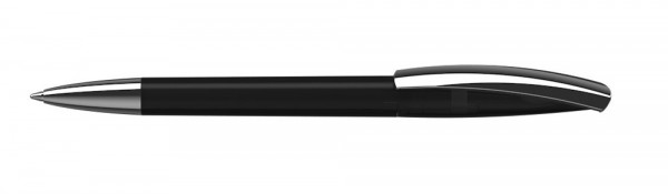 Drehkugelschreiber Arca transparent Mmn schwarz transparent