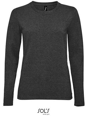 Women`s Long-Sleeve Charcoal-Melange