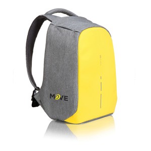 Anti-Diebstahl Rucksack gelb-grau
