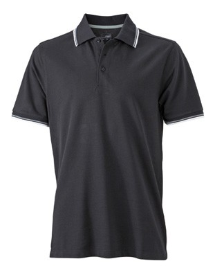 Men`s Polo Black_White_Grey