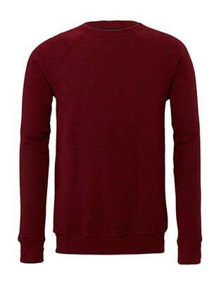 Fleece Crew Neck Cardinal-Triblend-Heather