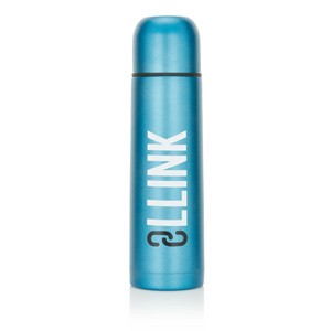 Isolierflasche Mono hell blau