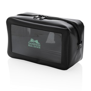 Transparente Kulturtasche schwarz