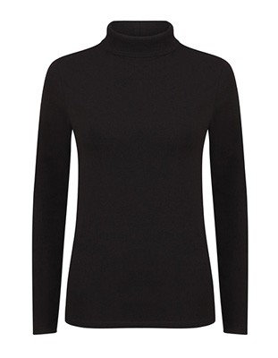 Women`s Feel Good Roll Neck Top Black