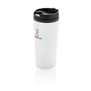 Geometrischer Becher weiß 