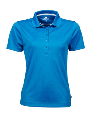 Womens Performance Polo Azure.