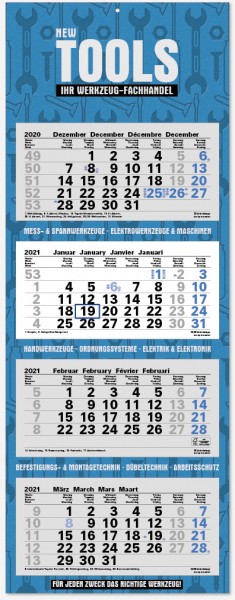 4-Monatskalender OCEAN-4 faltbarer 4-Monatskalender