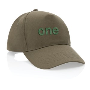 5 Panel Kappe aus 190gr grau