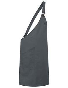 Asymmetrische Latzschürze Anthracite