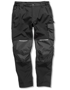 Slim Fit Softshell-Arbeitshose schwarz