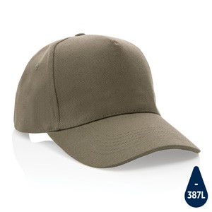 5 Panel Kappe aus 280gr grau