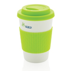 Kaffeebecher 270ml grün/weiß