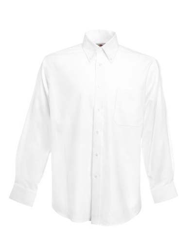 Men`s Long Sleeve Oxford Shirt_White