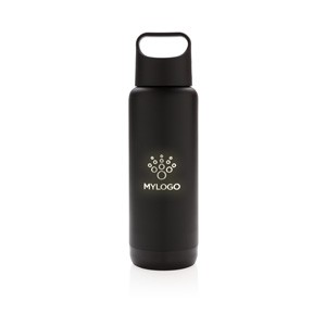 Flasche mit leuchtendem Logo
