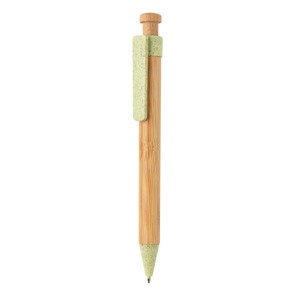 Bambus Stift mit Wheatstraw-Clip h.grün