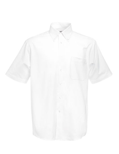Men`s Short Sleeve Oxford Shirt_White