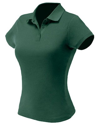 Woman Piqué Polo Bottle-Green
