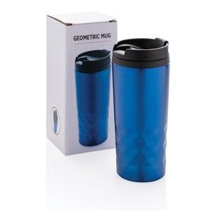 Geometrischer Becher blau