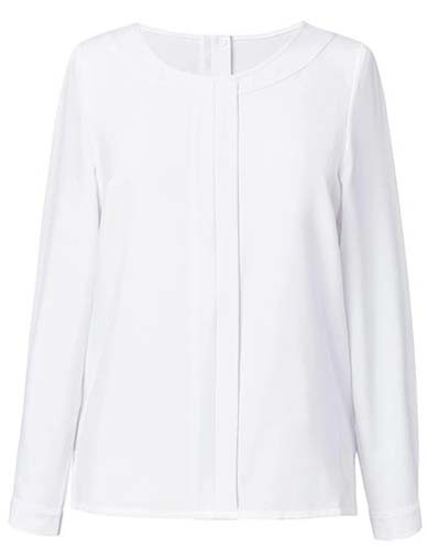 BR800 Women`s Riola Long Sleeve Blouse_White