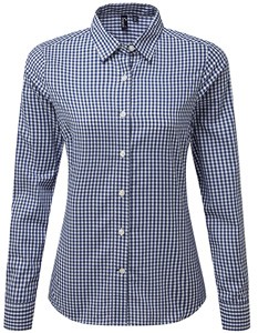  Damen Langarm Bluse Navy