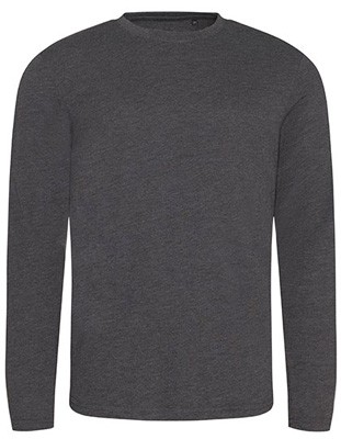 Longsleeve Tri-Blend T Heather-Charcoal.