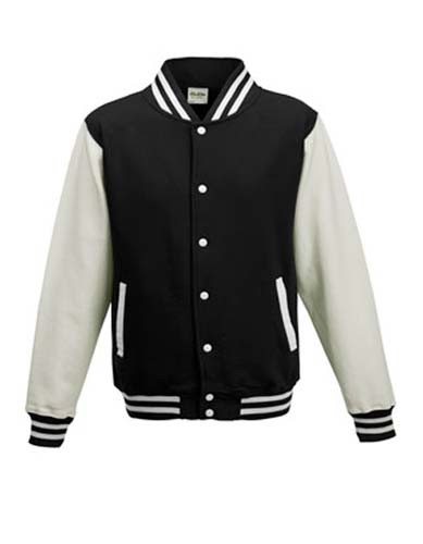 Kids` Varsity Jacket_Jet-Black_White