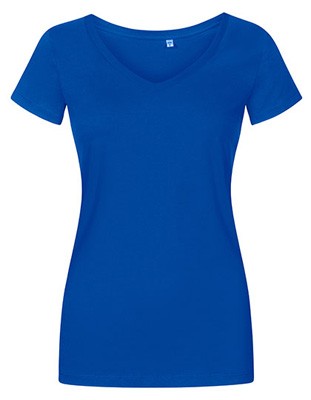  Women´s V-Neck T-Shirt Azur-Blue.