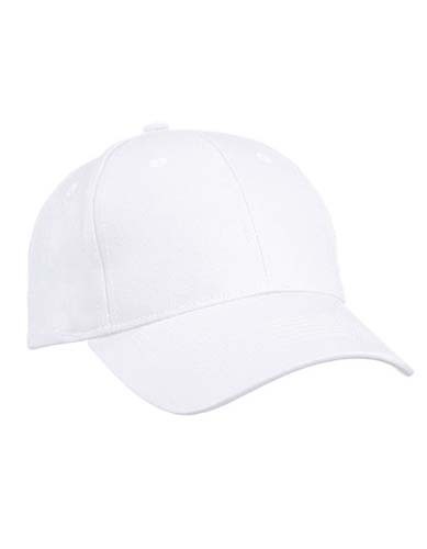  6 Panel Cap Heavy Cotton_White