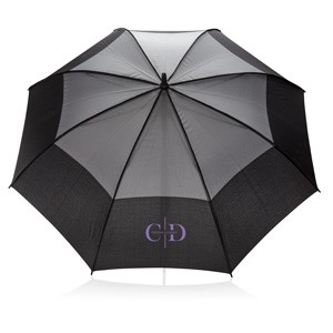 27" Duo Color Storm-Proof Schirm grau
