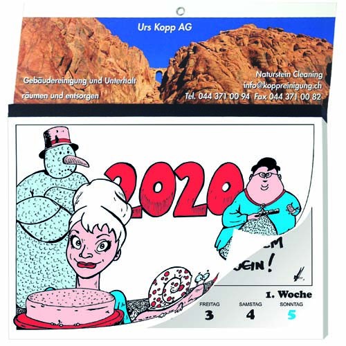 Humor-Kalender der Kalenderblock im Format 280 x 300 mm