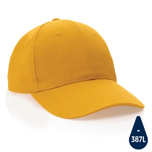 6 Panel Kappe aus 280gr gelb