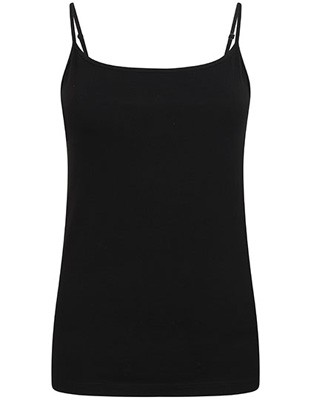 Women`s Stretch Spaghetti Vest Black
