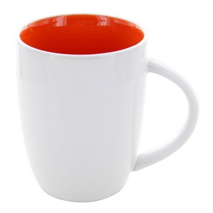 Tasse Elektra weiß-orange